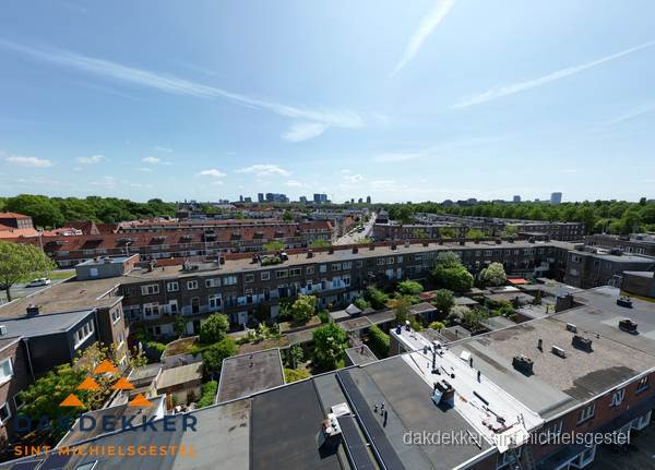 Luchtfoto van daken en dakgoten in Sint Michielsgestel