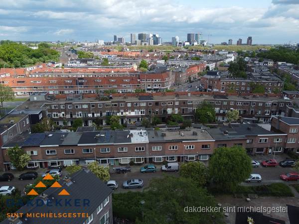 Luchtfoto van daken in woonwijk Sint Michielsgestel